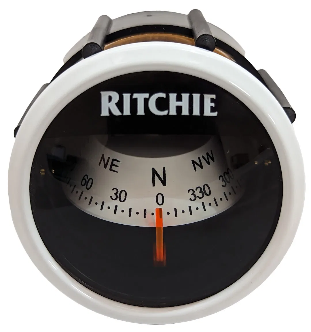 X-23WW – RITCHIE NAVI Compass, White 12 Volt Green LED Dash Mount 2 Inch White Direct Read Dial Adjustable To 30 Degr...